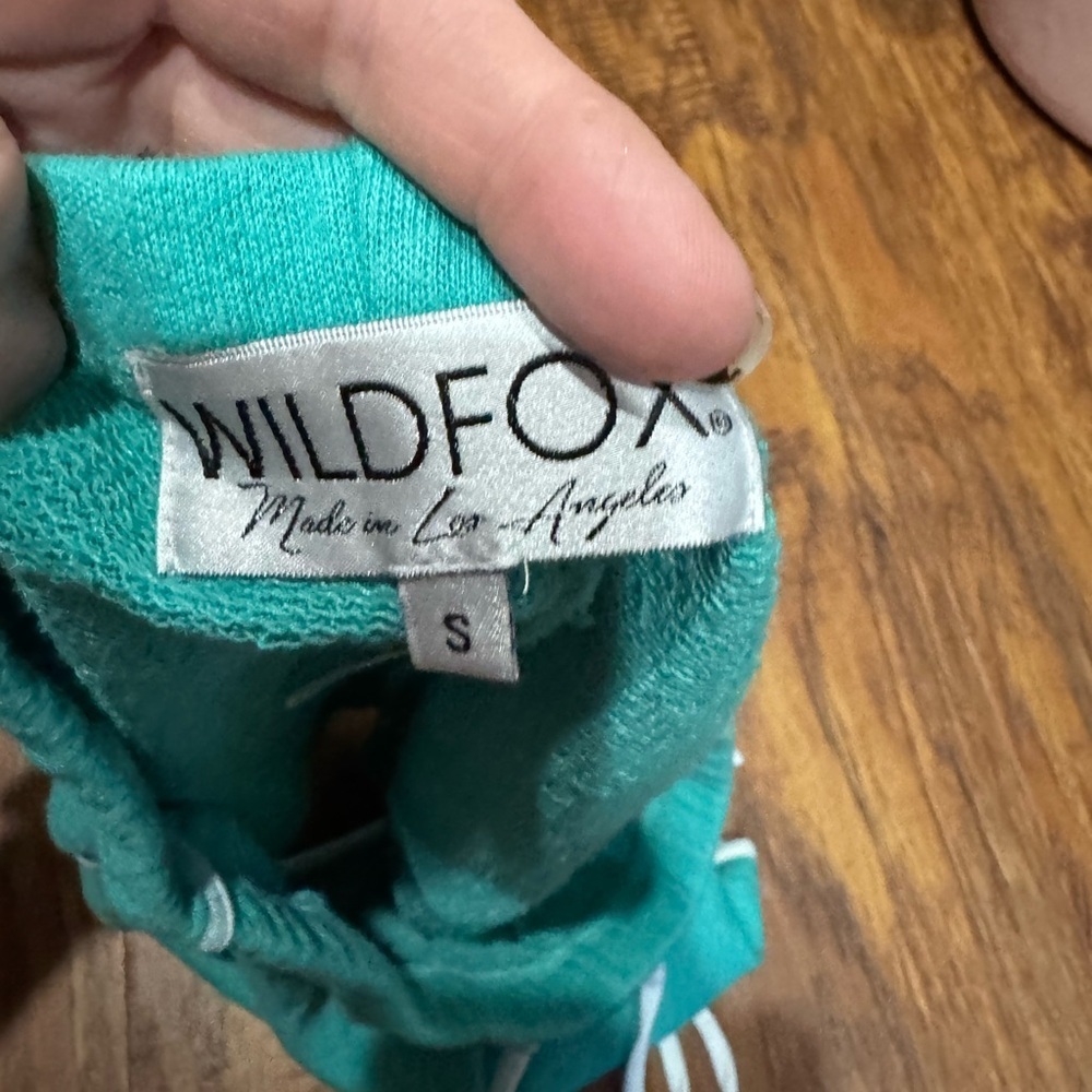 Wildfox pool party Teal Shorts with White Accents - Picture 3 of 3